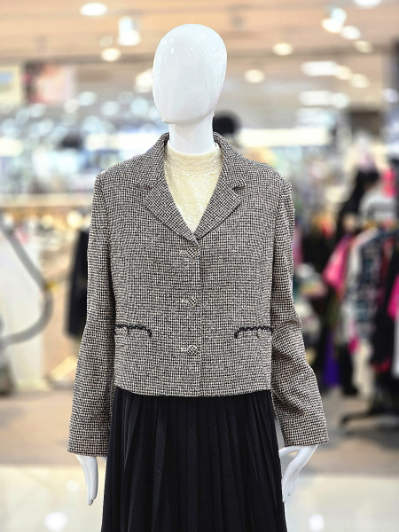 [행복한백화점][꼼빠니아]울혼방 크롭 싱글 자켓 CAEW0WJK140