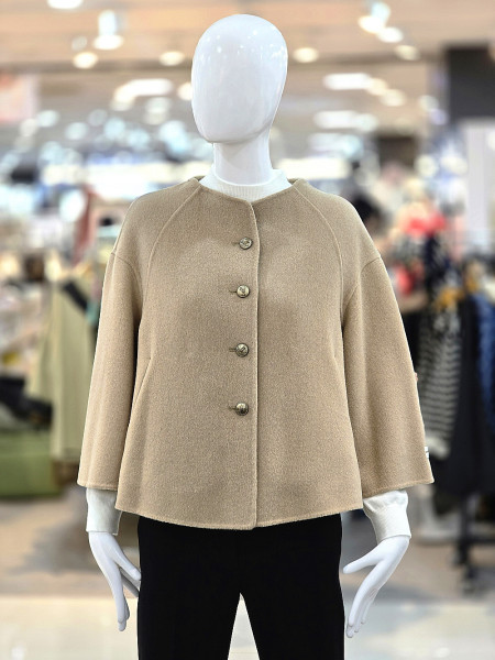 [행복한백화점][꼼빠니아]울캐시미어 라운드 숏 자켓 CAFW0WJK310