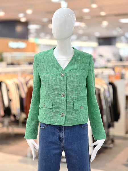[행복한백화점][꼼빠니아]브이넥 트위드 버튼 자켓 CAFU3-WJK010