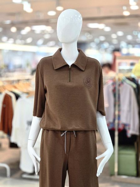 [행복한백화점][꼼빠니아]하프집업 카라 반팔 티셔츠 CAGU4-WKS400