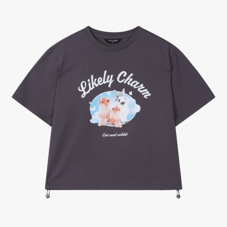 [행복한백화점][더데이걸]박시 셔링 반팔티   TGRA25311