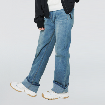 [행복한백화점][소이]스트레이트롤업밴딩블루진 24F1260