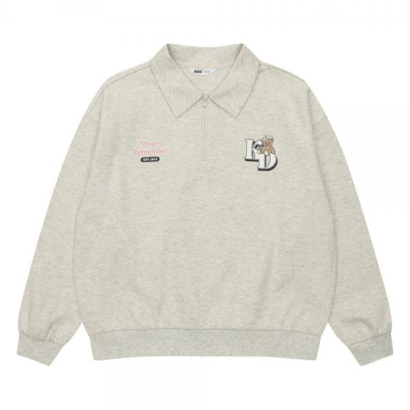 [행복한백화점][소이]오트밀카라맨투맨티 25S0753