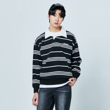 [행복한백화점][소이]스트라이프카라맨투맨티 25S5405