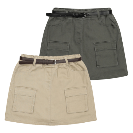 [행복한백화점][소이]벨트장식카고스커트 25F5881