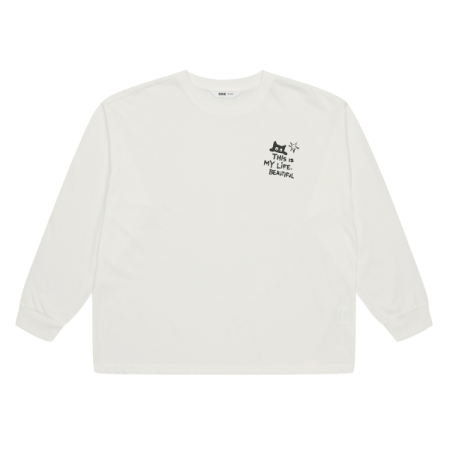 [행복한백화점][소이]캣일러스트바이오싱글티 25F0481