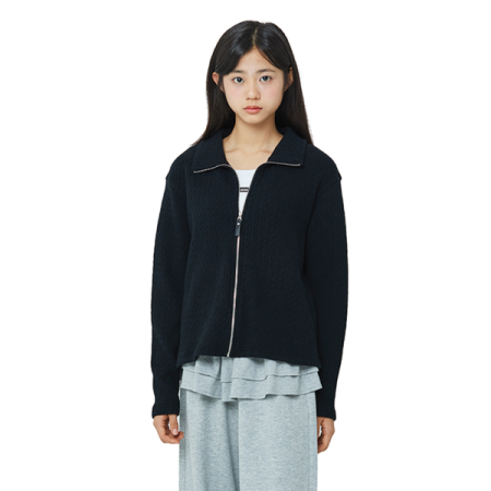 [행복한백화점][소이]케이블니트라이크카라점퍼 25F5151