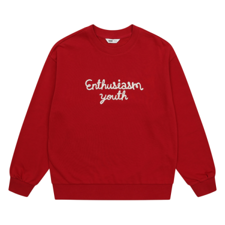 [행복한백화점][소이]레드체인자수맨투맨티 26S5453