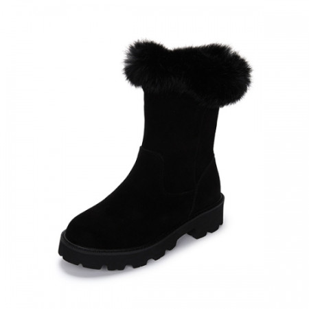 [행복한백화점][무크]mook 여성 캐쥬얼 하프부츠 (털) 블랙 516422702IA