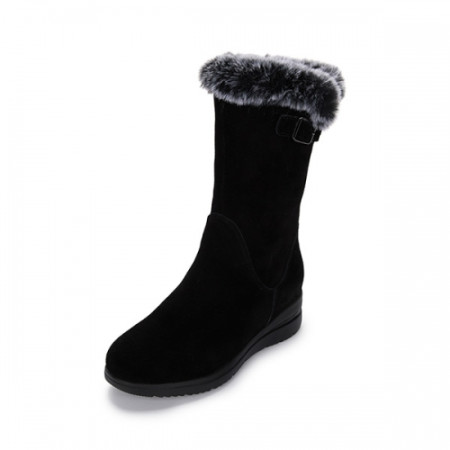 [행복한백화점][무크]mook 여성 캐쥬얼 하프부츠 (털) 블랙 516422701IA