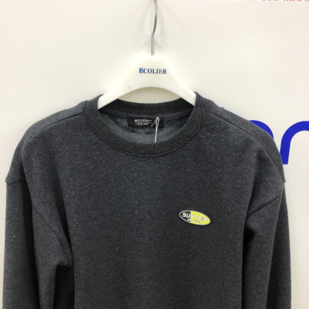 백 프린트 밍크 맨투맨티셔츠(차콜) 19D1416