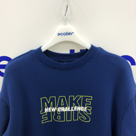 라인 로고 밍크 맨투맨티(블루) 19D1418