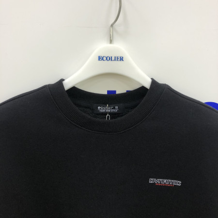 사선 트랙 밍크 맨투맨티(블랙) 19D0402