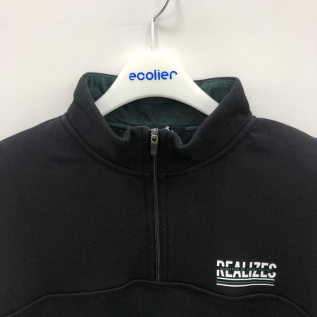 절개 배색 반목 집업 밍크티(블랙) 19D1414