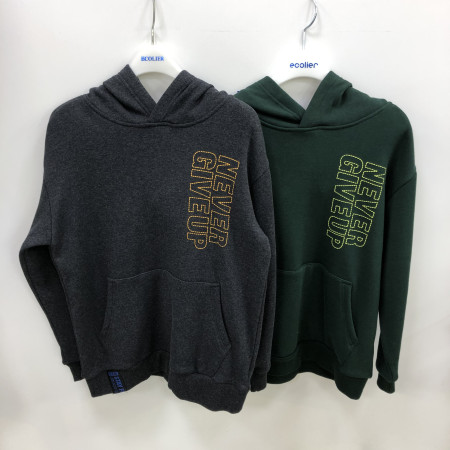 남아 뉴트로 따뜻한 밍크안감 후드티(차콜) 19D1405