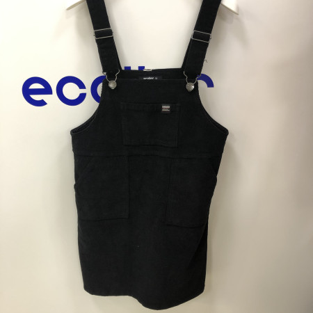 레트로 골덴 멜빵 스커트(블랙) 19D5852