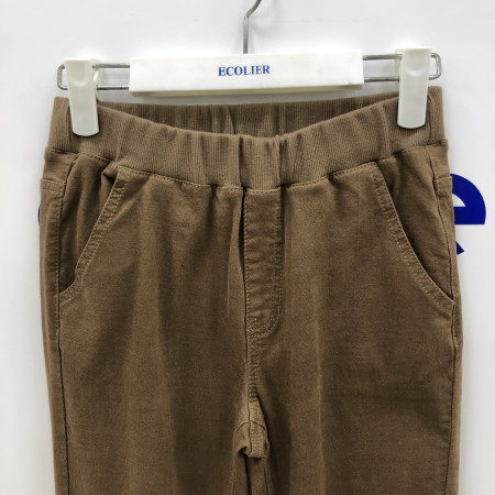 슬림핏 밴딩 기모 면바지(베이지) 19D0211