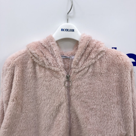 유니 오버핏 캐주얼 후리스점퍼(핑크) 19D0157