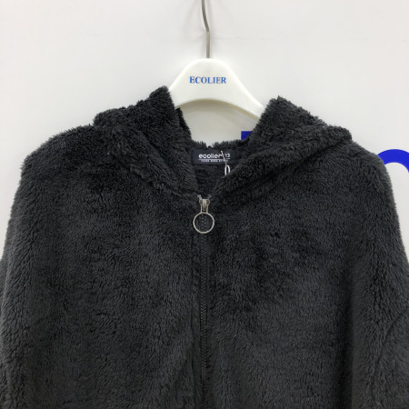 유니 오버핏 캐주얼 후리스점퍼(블랙) 19D0157