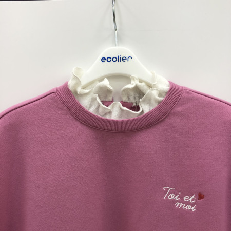 파리지엔 러플 카라 맨투맨티(바이올렛) 17D1456