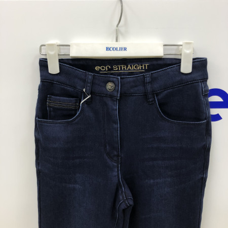 스트레이트 밍크 유성 본딩 앵클진(네이비) 18D1265