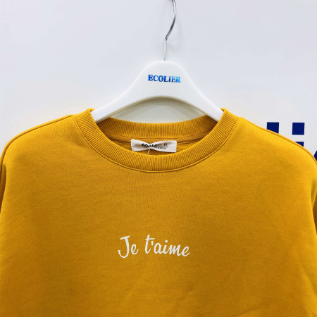 체크배색 변형 소매티(머스타드) 18D1451