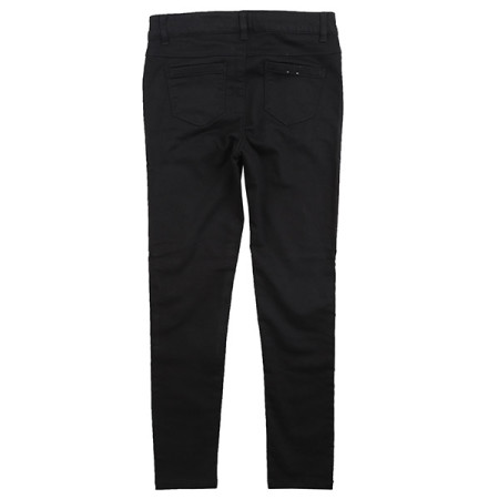 심플 블랙 스키니 핏 면 바지19c0259