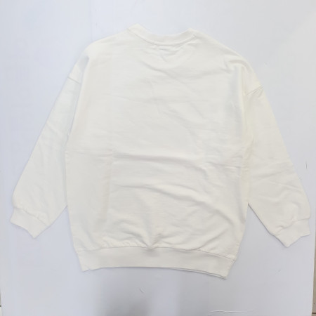 오버핏 소녀 포토 맨투맨 티20a0453-wt