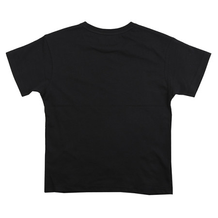 밑단 끈 포인트 드롭 라운드 반팔 티셔츠 18B1456-BK