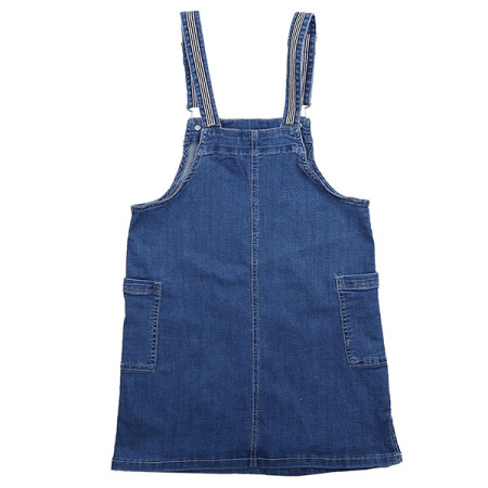 블루 데님 멜빵 스커트 19B1858