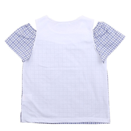 어깨트임 체크 블라우스티19B1458