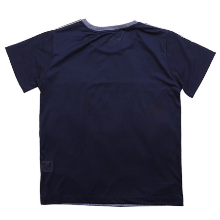 3부 절개 트랙 액티브 스포츠 라운드 반팔 티셔츠 19B1419