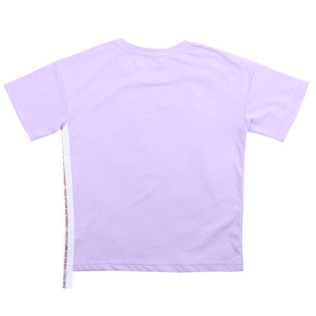 4부 언발 테잎 트랙 반팔 티셔츠 바이올렛 19B1477