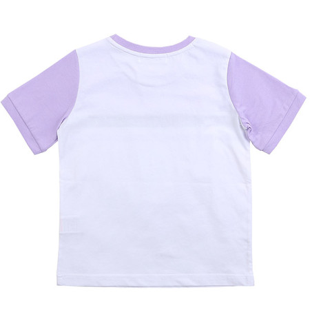 4부 레트로 배색 라운드 반팔 티셔츠 19B0461