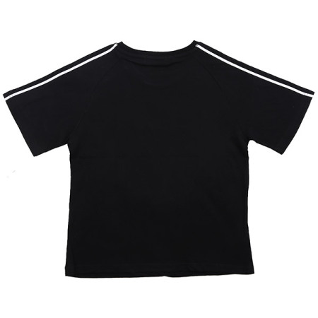 4부 로고 트랙 크롭 반팔 티셔츠 19B0453-BK