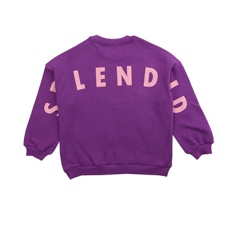 백프린트 퍼플 밍크 맨투맨티 19D1464