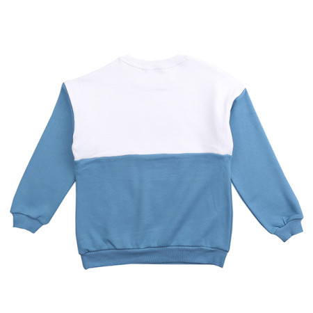 배색 절개 밍크 맨투맨 티셔츠18D0451