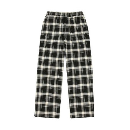 스트레이트 밴딩 기모 체크 바지20D1256