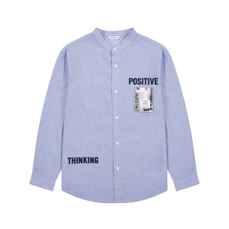 전사 프린트 헨리넥 셔츠 20A1302