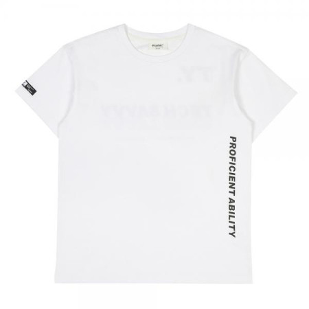 4부 레터링 포인트 반팔 티셔츠 21B0741