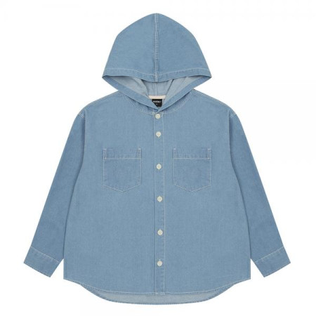 루즈핏 후드 데님 셔츠 21A5353