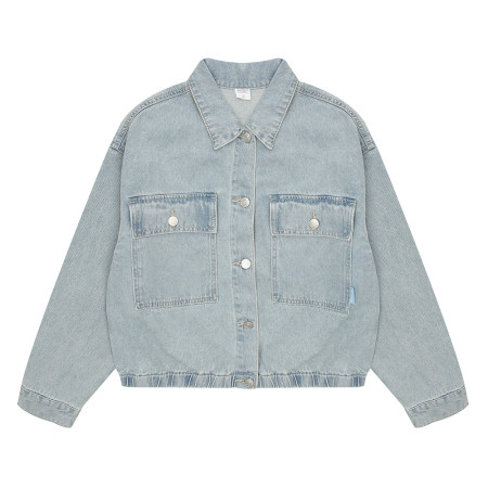 밴딩크롭 연 블루 청 자켓  22A1552