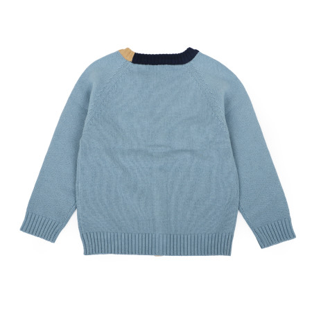 프레피가디건 아동 니트 배색 셔츠 가디건 12012-141-011