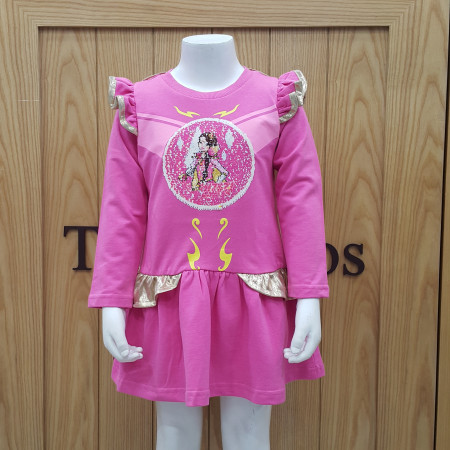 봄가을 번개맨 번개걸빛나는원피스(망토세트)  M2012-130-011