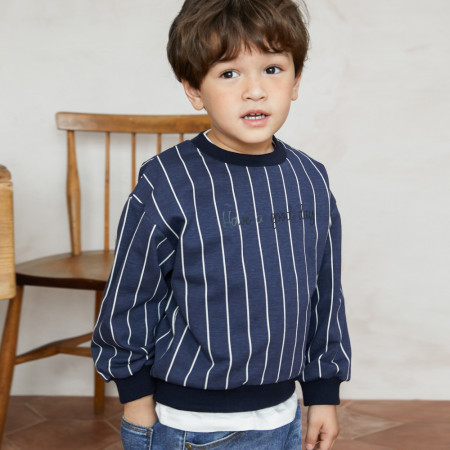 해버굿데이티셔츠  아동 스트라이프 면 맨투맨 12052-100-117