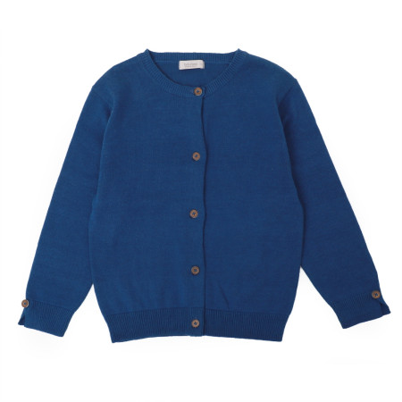 트임니트가디건 아동 라운드넥  소매트임 니트가디건 12052-141-032-BL