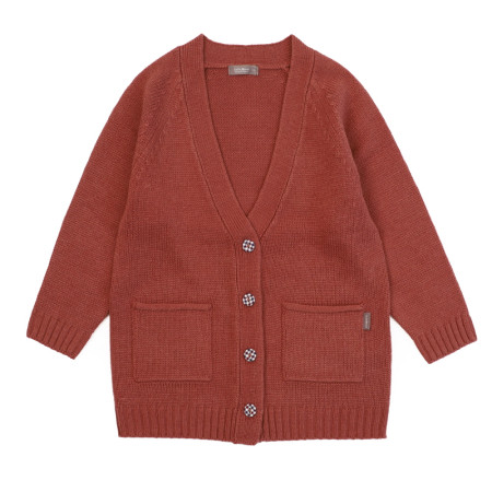 컴포트롱가디건 아동 단추포인트 롱 니트가디건 12052-141-011