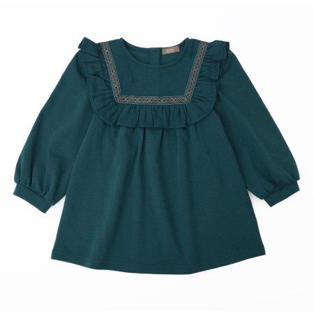 에스닉롱티셔츠 아동 프릴장식 롱티셔츠 12052-100-212