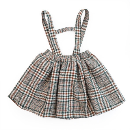 올리비아점퍼스커트 아동 체크 멜빵스커트  12052-114-012