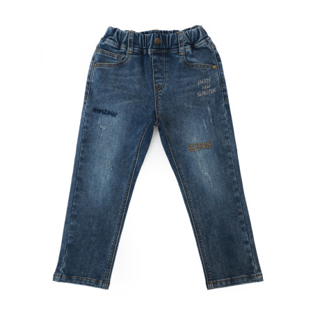 제스일자핏데님 아동 워싱 스티치 일자 청바지 12052-110-011